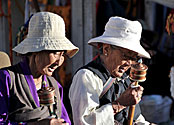 Devoted Pilgrim in Tibet
