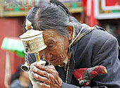Worshipping Tibetan Pilgrim